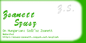 zsanett szusz business card